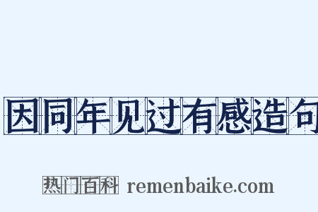 因同年见过有感造句是什么意思的图片